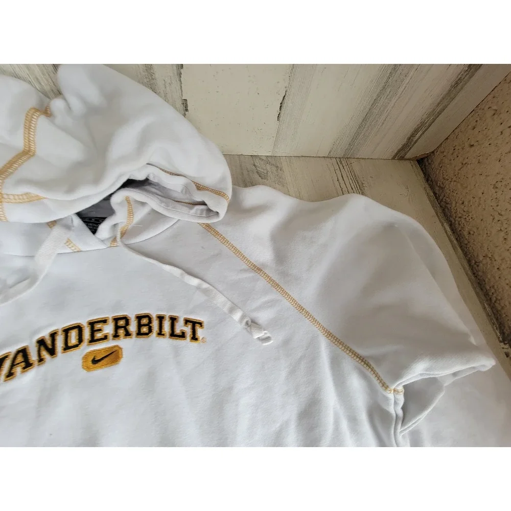 Nike Vanderbilt white hoodie pull string medium youth clothing apparel unique
